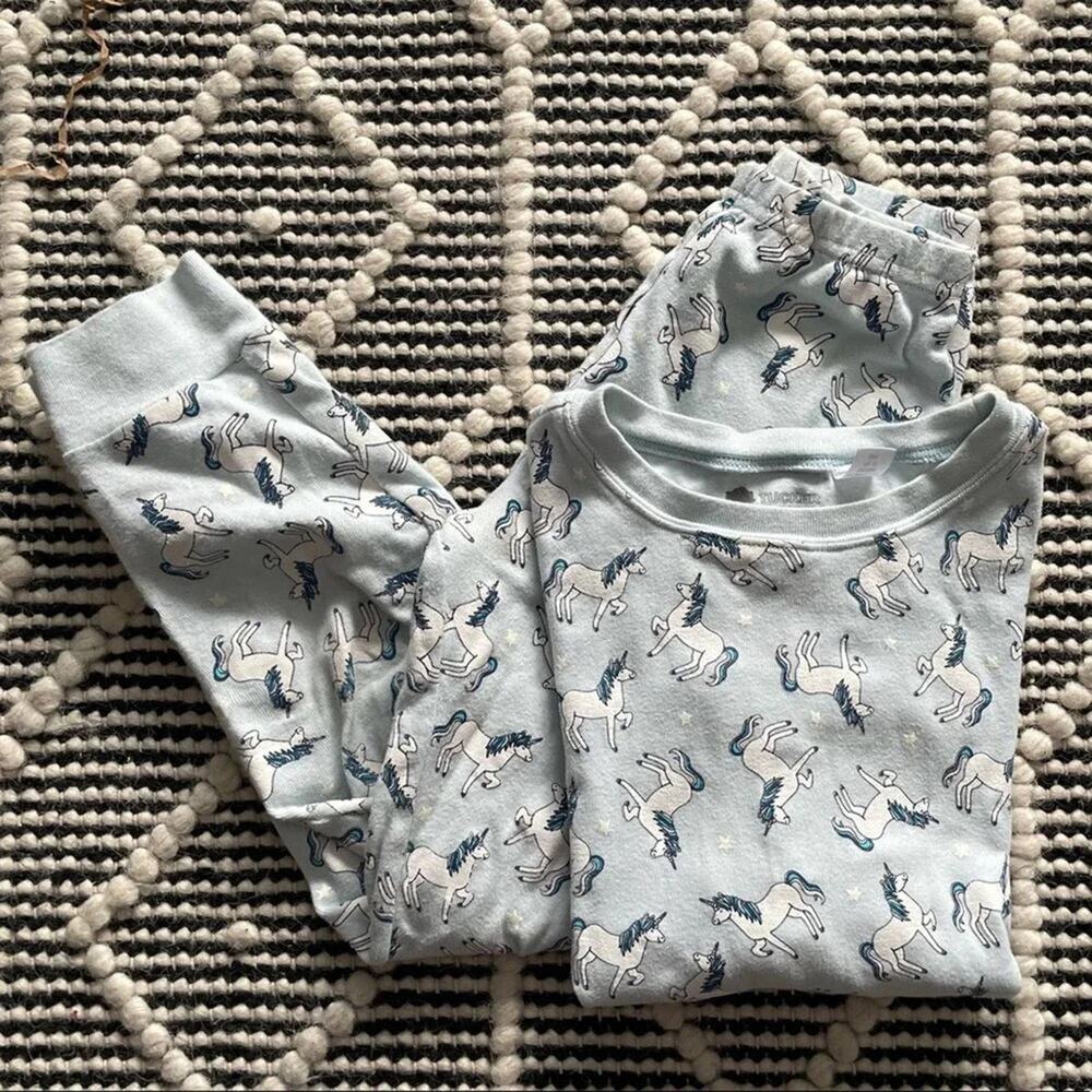 Tucker + Tate Girls Unicorn Print 2 Piece Pajama Set Size 8